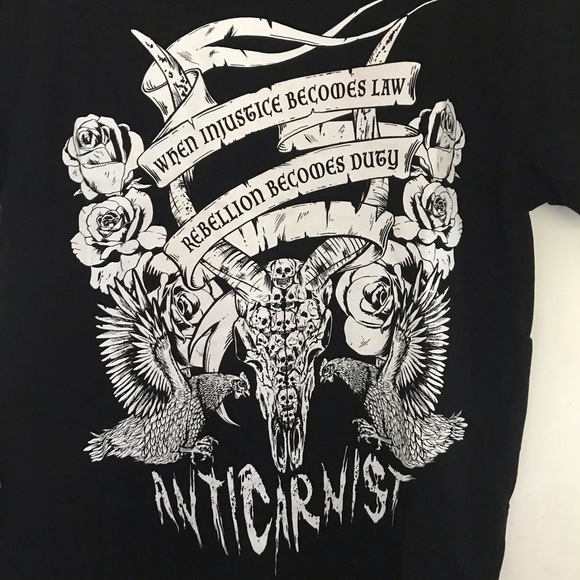 Anticarnist organic vegan tee - Picture 2 of 5